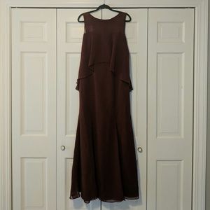 Alfred Angelo Wine Maroon Evening Bridesmaid Dress